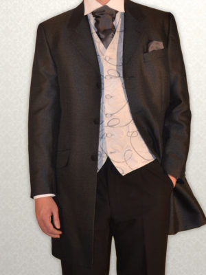 Grey Scroll 3/4 Length Jacket